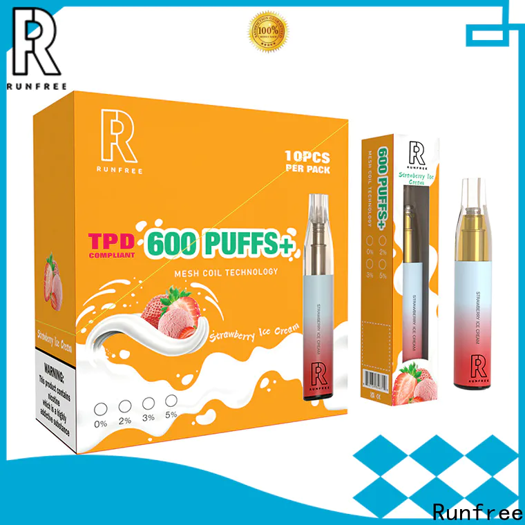Runfree professional best disposable e cigarette wholesale for vaporizer