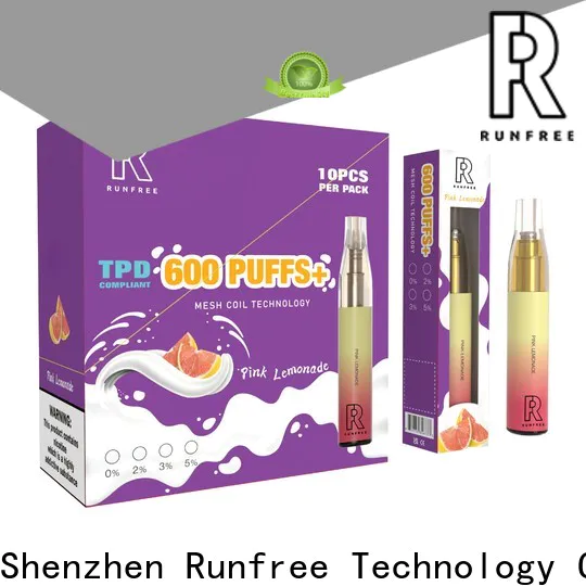 Runfree top 20mg puff bar manufacturer for vaporizer