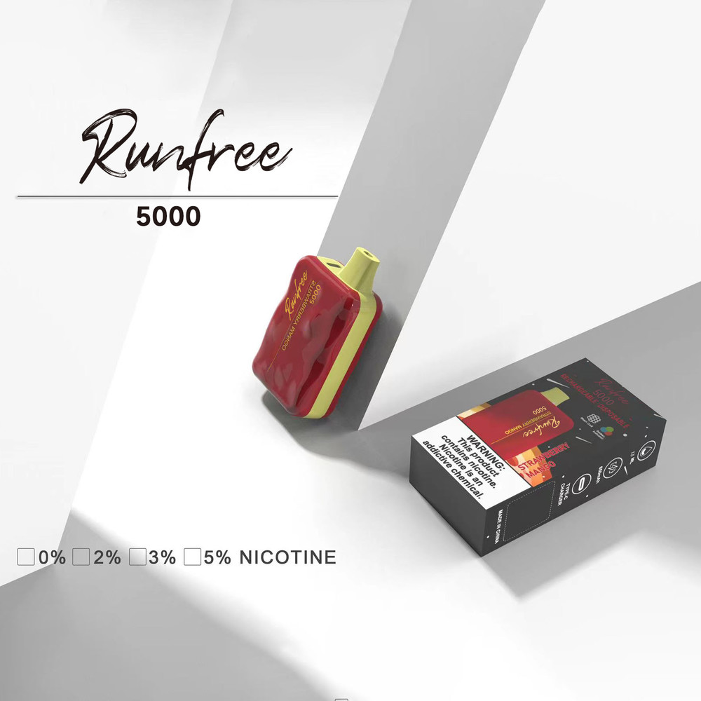 Custom Two-color Splicing Electronic Cigarette 5000 Puffs Runfree Factory Direct Wholesale Disposable Atomizer