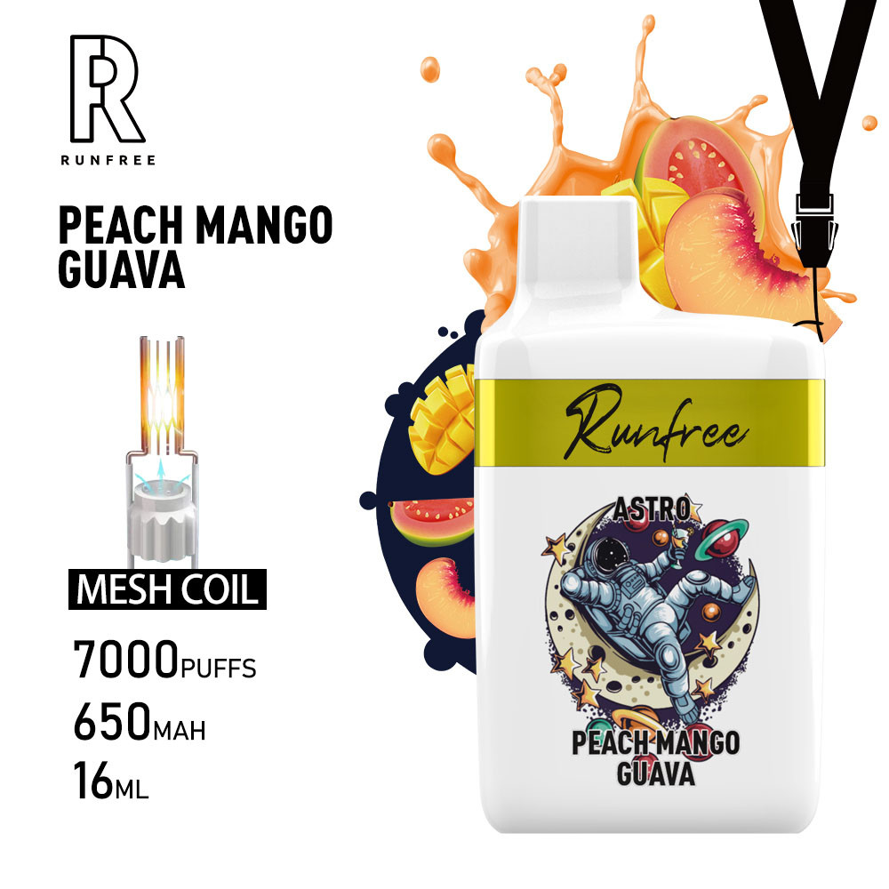 Runfree Vape Disposable 7000 Puffs Fruit Flavor 16ml Oil Rechargeable E-cigarette