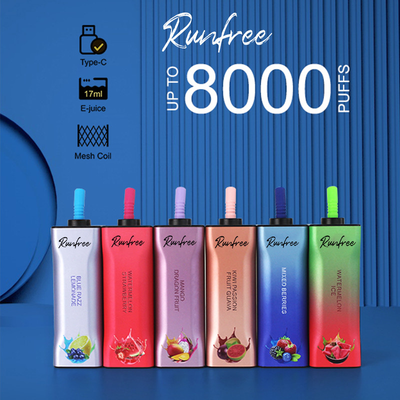 Wholesale Electronic Cigarette 8000 Puff 0% 2% 3% 5% Nicotine Silicone Nozzle Dust Cap Beverage Bottle Vape