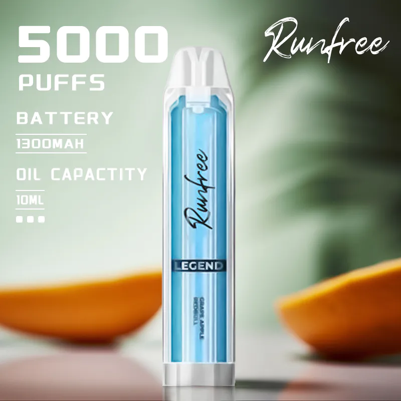 5000 Puff Disposable Stainless Steel E-cigarette with Two-color 0%-5% Nicotine PCTG