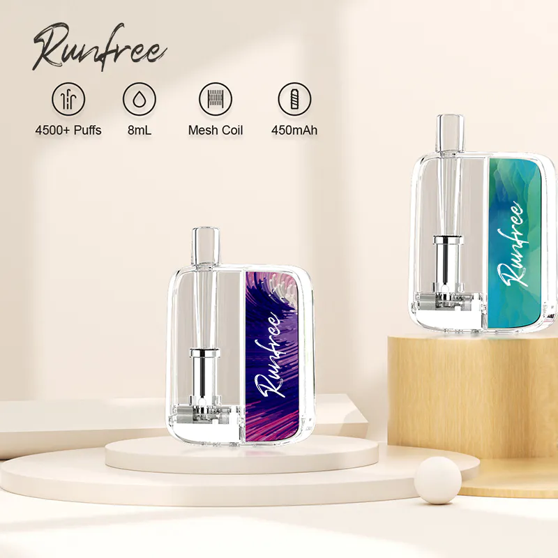 4500 Puff Crystal Texture E-cigarette Wholesale 0%-5% Nicotine 8ml E-liquid Custom Disposable Vapes