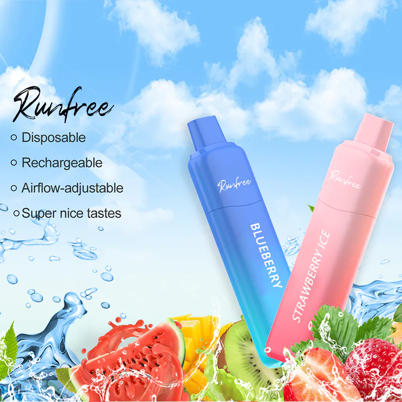 China Runfree New Inventions 2ml Vape Pen 1200 Puff 0%-5% Nicotine Factory Wholesale Disposable Replaceable Pods