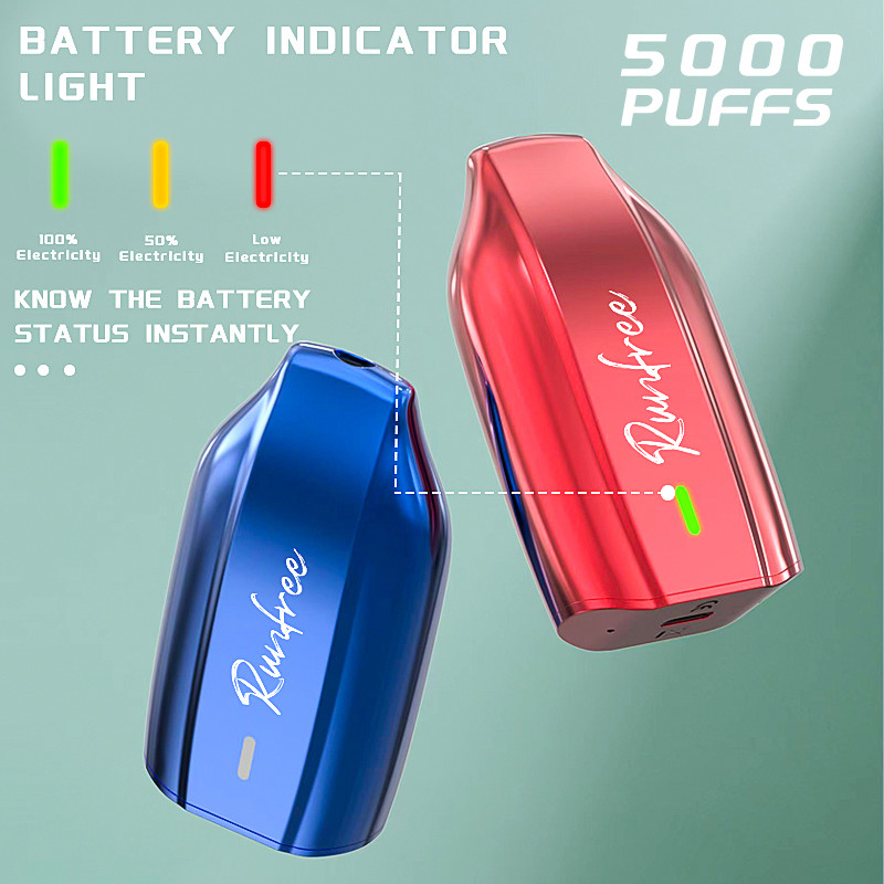 Wholesale Rechargeable Disposable E-cigarette 5000 Puff 13ml Custom Oil Best 0%-5% Battery Status Display Nicotine Vape