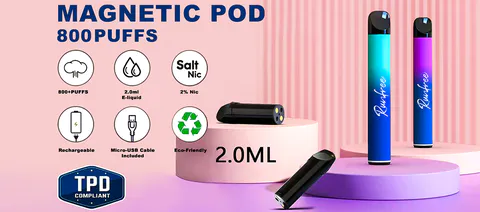 Wholesale 2ml Oil Disposable Vape 800 Puffs Replaceable Pods Pen Style 2% Nicotine E-Cigarette