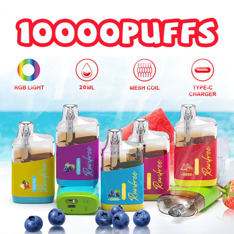 10000 Big Puffs Rechargeable Airflow RGB Disposable Vape