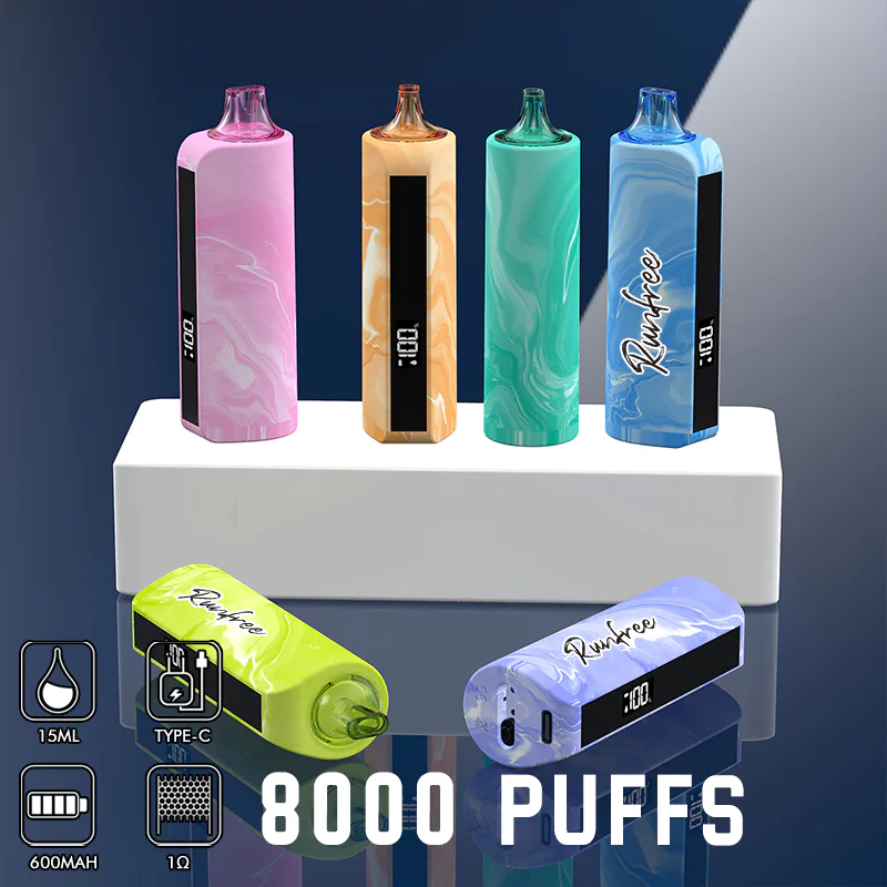 2023 Amazon Mini E Cigarette Runfree 8000 Puffs Rechargeable health Vaper
