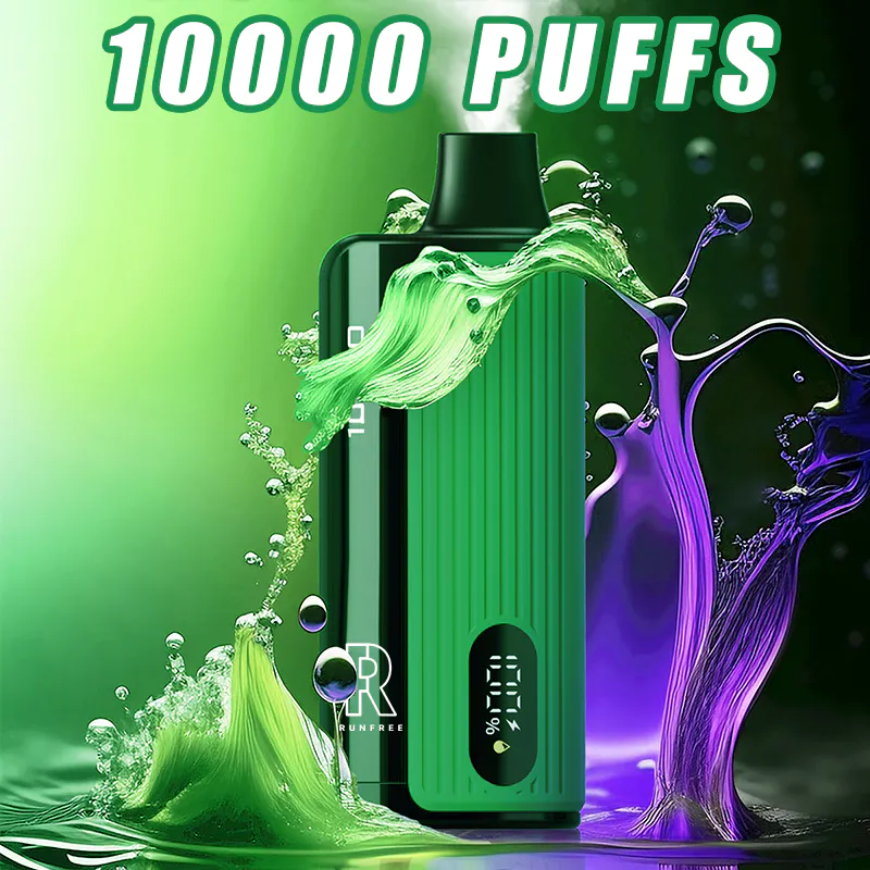 Runfree 10000 Puffs Rechargeable Dual Color Private Mold LED Display Panel Disposable Vape